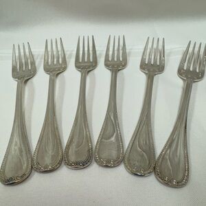 Christofle Silverplate Desert Fork Set